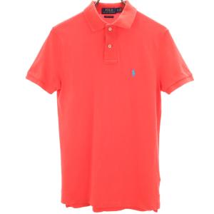 POLO RALPH LAUREN ポロラルフローレン 半袖 カスタムスリムフィット ポロシャツ XS レッド系 メンズ 古着 中古
