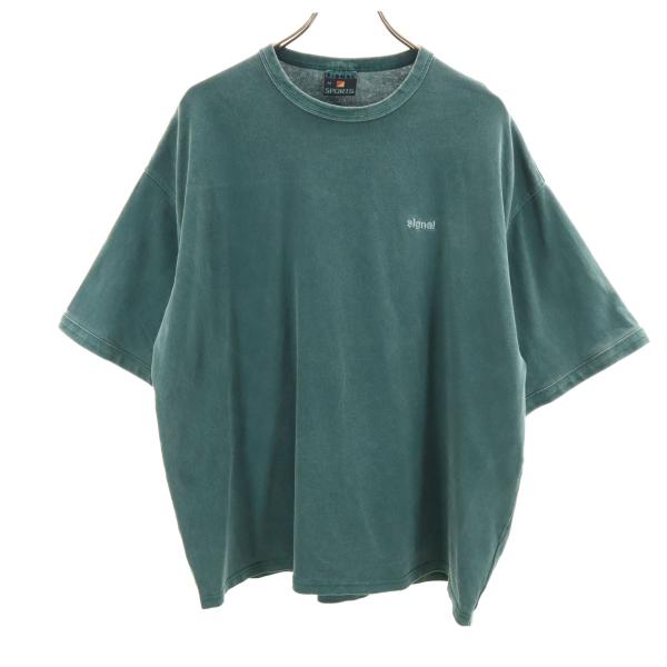 SIGNAL SPORTS シグナルスポーツ 半袖 カットソー M グリーン系 メンズ 古着 中古