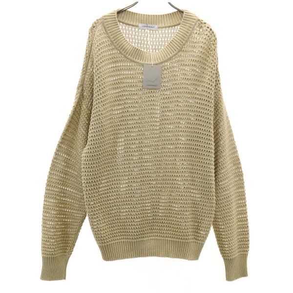 WRAPINKNOT ラッピンノット 未使用 長袖 オーバーシルエット ニット F ベージュ セータ...