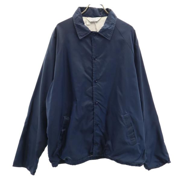 80s ヴィンテージ コーチジャケット L ネイビー メンズ 古着 中古