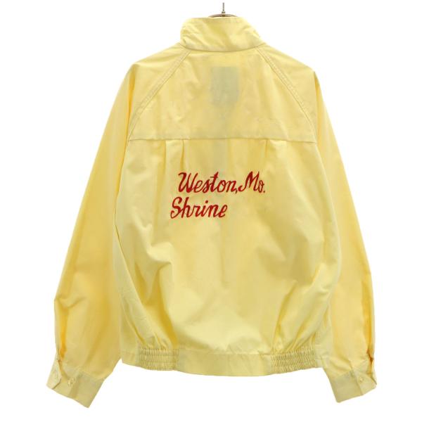 PETERS 60s 70s ヴィンテージ バック刺繍 スイングトップ 38 イエロー メンズ 古着...