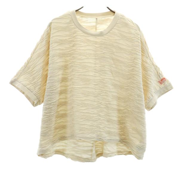 JaVa ジャバ 半袖 カットソー L クリーム レディース 古着 中古