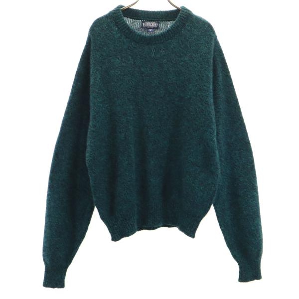 LANDS' END ランズエンド 90s USA製 オールド 長袖 メランジ セーター M グリー...