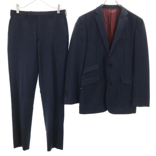 BURBERRY BLACK LABEL バーバリーブラックレーベル 日本製 ウール ストライプ柄 ...