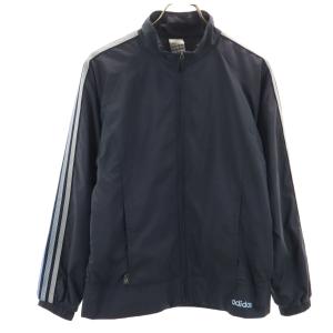 adidas アディダス トレーニング ウインドブレーカー M ネイビー 裏メッシュ レディース 古着 中古