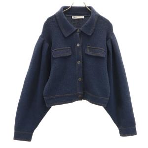 古着 CLANE クラネ 長袖 Vネック ニットカーディガン 2 ベージュ レディース CLANE - 古着 CLANE クラネ 長袖 Vネック ニットカーディガン 2