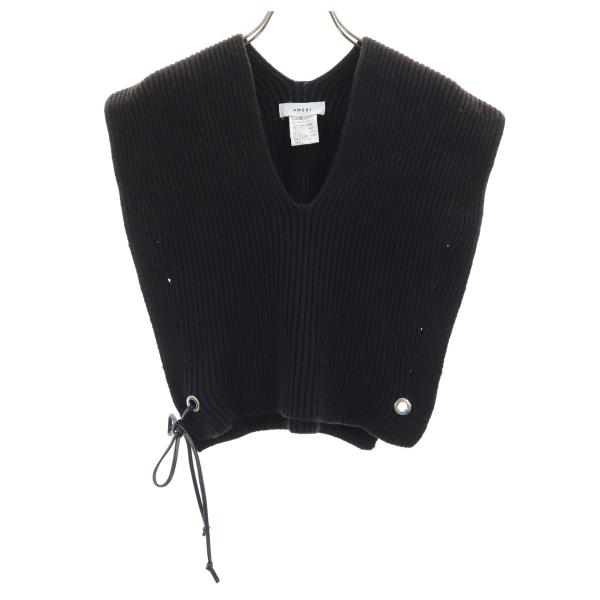 AMERI UNDRESSED アメリ ニットベスト F ブラック レディース 古着 中古