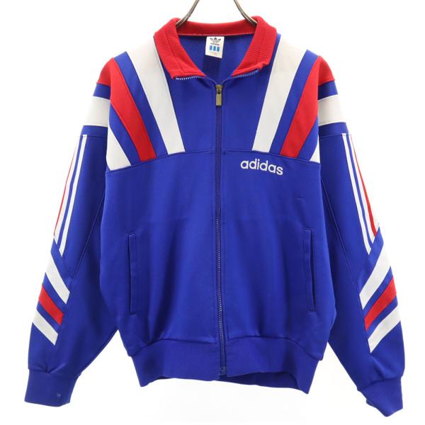 adidas アディダス 80s ヴィンテージ デサント製 トラックジャケット L ブルー メンズ ...