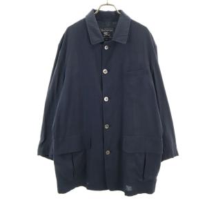 Burberrys バーバリーズ 90s オールド 日本製 ステンカラーコート LA ネイビー メンズ 古着 中古