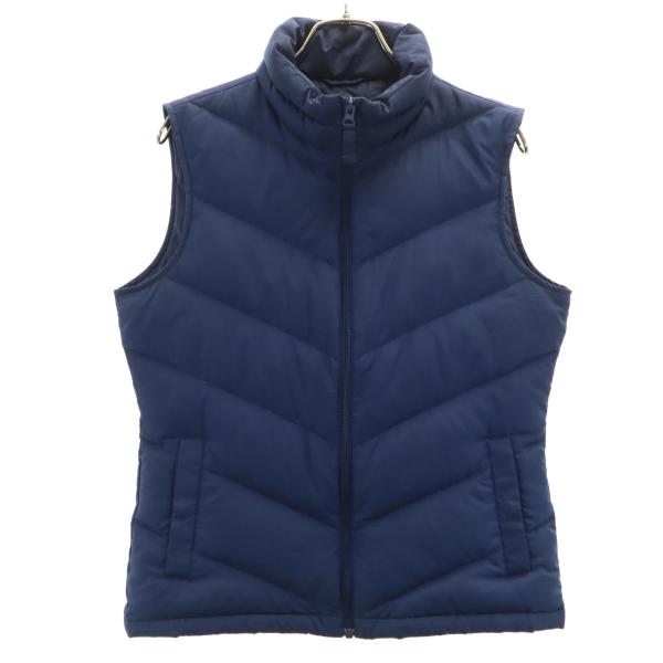 LANDS' END ランズエンド ダウンベスト M ネイビー メンズ 古着 中古