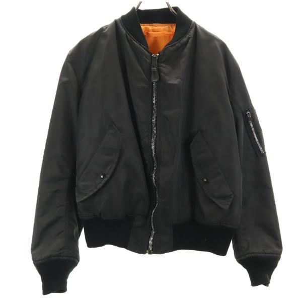 GREENBRIER IND グリーンブライヤー USA製 MA-1 フライトジャケット M ブラッ...