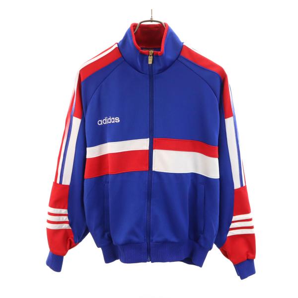 adidas アディダス 80s 日本製 ヴィンテージ トラックジャケット O ブルー デサント ジ...