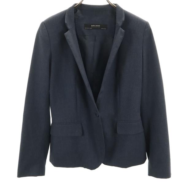 ZARA BASIC ザラベーシック ジャケット 4 ネイビー レディース 古着 中古