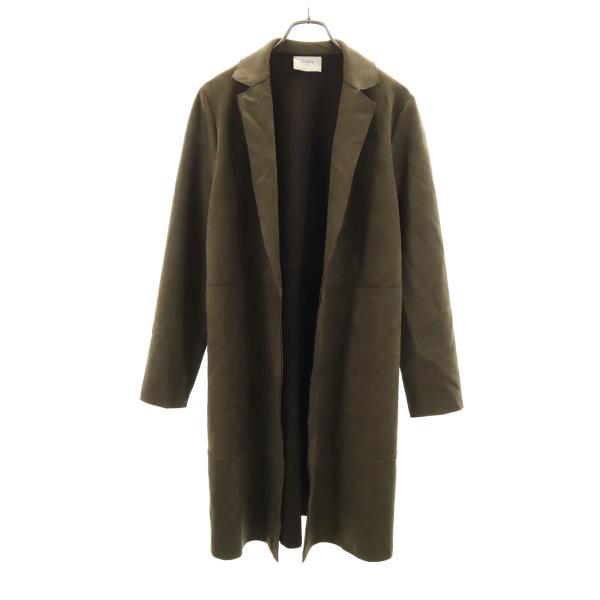 ZARA BASIC ザラベーシック スエード コート M カーキ レディース 古着 中古