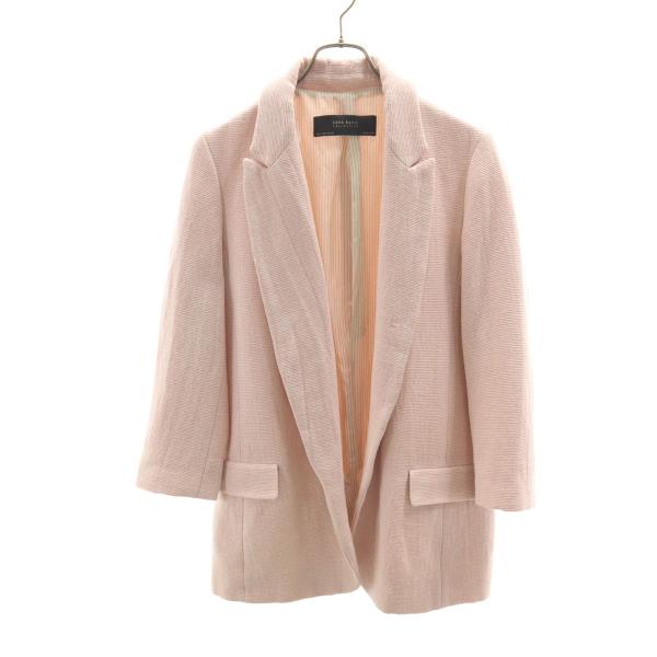 ZARA BASIC ザラベーシック テーラードジャケット M ピンク メンズ 古着 中古