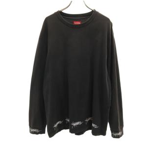 Supreme シュプリーム ポルトガル製 長袖 Tシャツ L ブラック ロンT メンズ 古着 中古