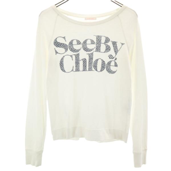 SEE BY CHLOE シーバイクロエ 長袖 Tシャツ M ホワイト ロンT レディース 古着 中...