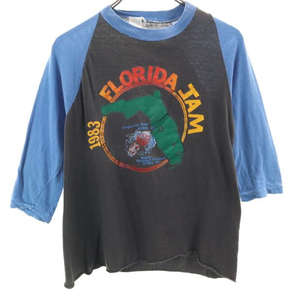 SPORT-ONE スポーツワン 80s ヴィンテージ パキ綿 FLORIDA JAM 5分袖 Tシ...