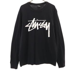 STUSSY ステューシー 長袖 Tシャツ M ブラック ロンT メンズ 古着 中古