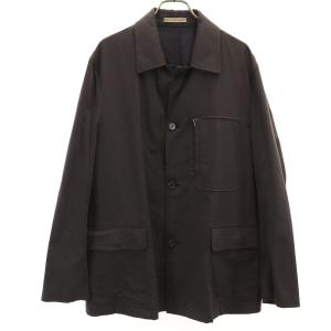 BURBERRY LONDON バーバリーロンドン 日本製 ステンカラーコート L ダークブラウン 三陽商会 メンズ 古着 中古