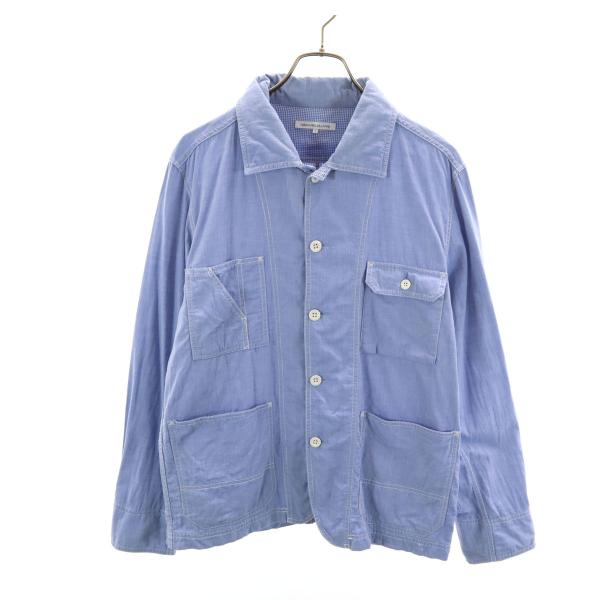 green label relaxing グリーンレーベルリラクシング 長袖 シャツ L ブルー ユ...
