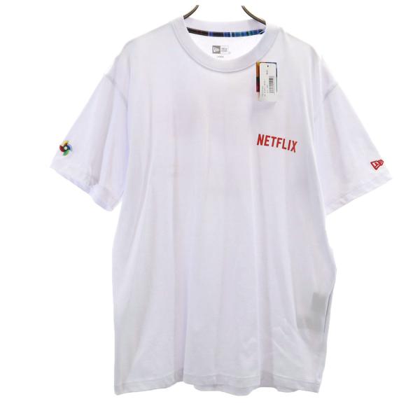 未使用 NEW ERA ニューエラ 半袖 Tシャツ L ホワイト系 ネットフリックス WBC メンズ...