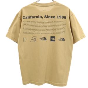 THE NORTH FACE ノースフェイス ヒストリカル ロゴ 半袖 Tシャツ ベージュ NT32332 アウトドア メンズ 古着 中古