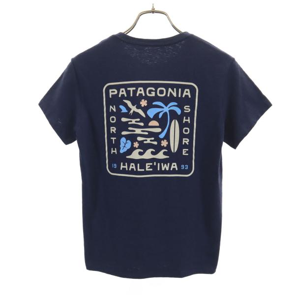 patagonia パタゴニア ハレイワ店限定 バックプリント 半袖 Tシャツ XS ネイビー 37...