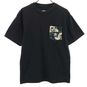 adidas Originals アディダスオリジナルス 半袖 Tシャツ S ブラック ポケT メンズ 古着 中古