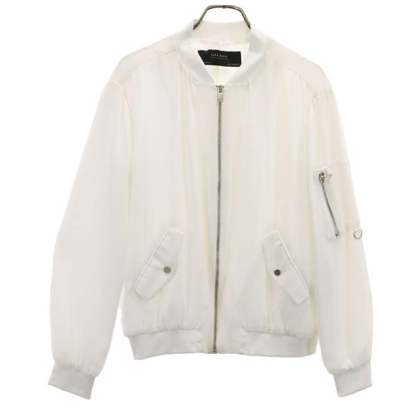 ZARA BASIC ザラベーシック ブルゾン M ホワイト レディース 古着 中古