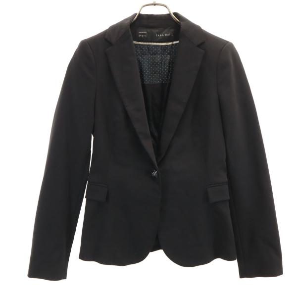 ZARA BASIC ザラベーシック テーラードジャケット XS ブラック レディース 古着 中古
