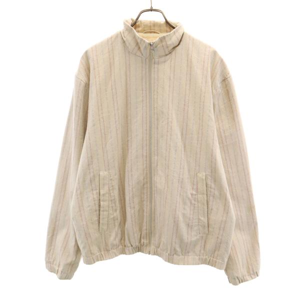 ZARA ザラ ストライプ柄 ブルゾン XL ベージュ ジャケット メンズ 古着 中古