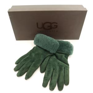 UGG アグ グローブ 手袋 M グリーン 箱付き レディース 古着 中古