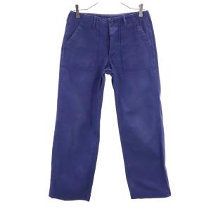 Danton ダントン 日本製 ロングパンツ 34 青紫 シンチバック メンズ 古着 中古