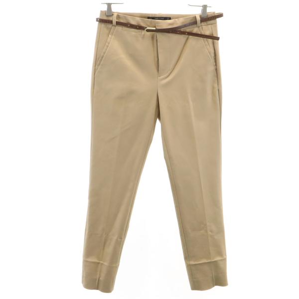 ZARA BASIC ザラベーシック テーパードパンツ 34 ベージュ レディース 古着 中古