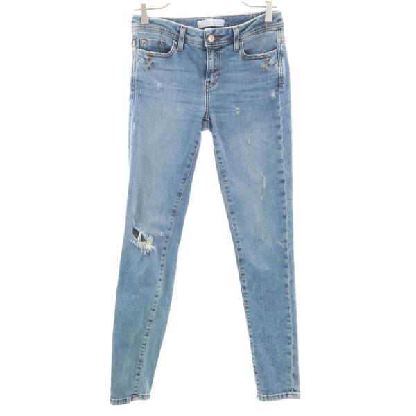 ZARA BASIC ザラベーシック スキニーデニムパンツ 2 ジーンズ ストレッチ レディース 古...