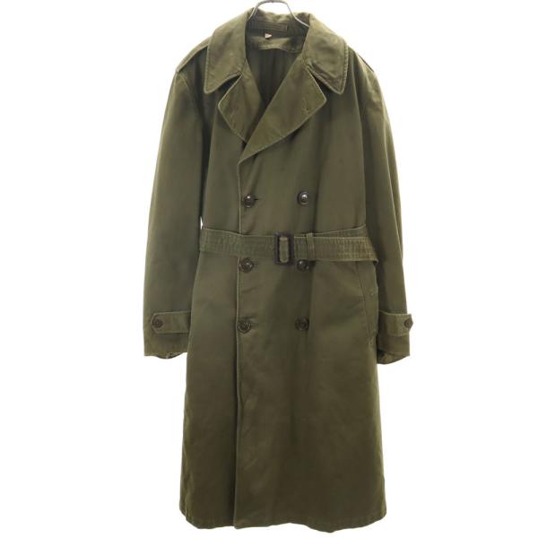 アメリカ軍 50s 長袖 オーバー コート L カーキ系 US ARMY ミリタリー メンズ 古着 ...
