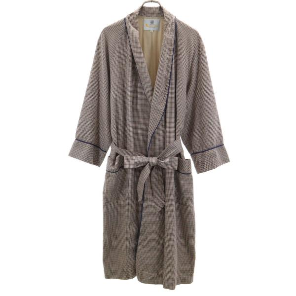 Aquascutum アクアスキュータム 80s 90s ロング ガウン M ネイビー系 メンズ 古...