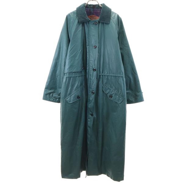 WOOLRICH ウールリッチ 80s USA製 ナイロン ヴィンテージ ロングコート S グリーン...