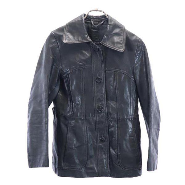 ヴィンテージ 80s レザージャケット ブラウン系 VINTAGE レディース 古着 中古