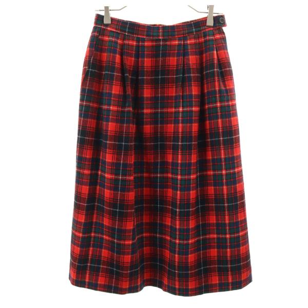 PENDLETON ペンドルトン 70s 80s USA製 ウール タータンチェック柄 膝丈スカート...