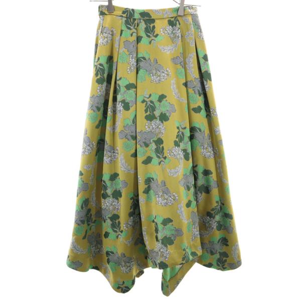 AMERI UNDRESSED アメリ ロング丈 スカート S ゴールド系 ウエストゴム レディース...