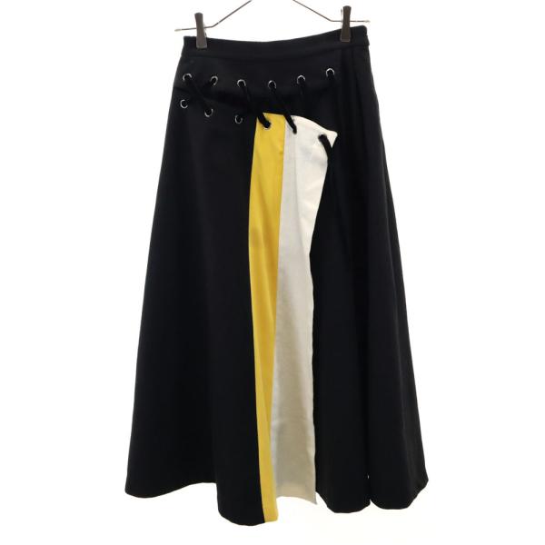 AMERI UNDRESSED アメリ ウールブレンド ロング丈 フレアスカート S ブラック系 レ...