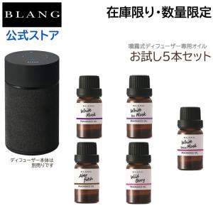 【在庫限り！】ディフューザー オイル 芳香剤 噴霧式ディフューザー専用フレグランスオイル 5つの香りお試し 数量限定 DH301-DH305 オイル5本入り  blang