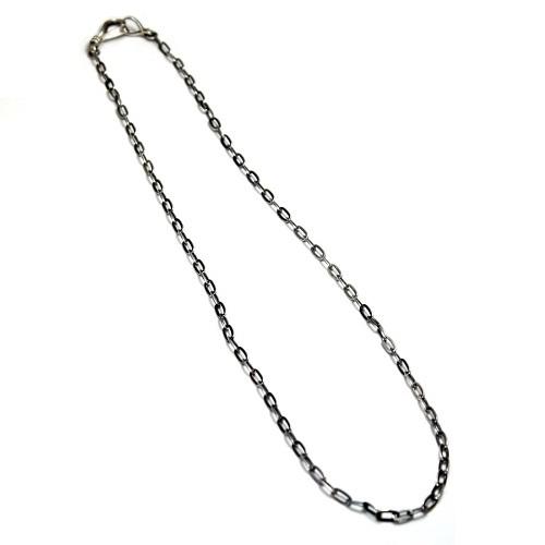 シルバーチェーン あずきチェーン 小判チェーン チェーン ネックレス 幅３ｍｍ グッドバイブレーショ...