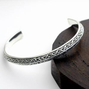 バングル シルバー925 メンズ サンシンボル 太陽神 アラベスク