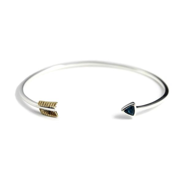 ネイティブアメリカン アロー 弓矢 ロンドンブルートパーズ バングル ブレスレット goodvibr...