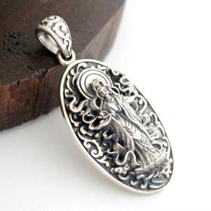 【新品】クリシュナ神シルバーペンダントヘッド＋ステンレスチェーン♡おまけ付 クリシュナ インド ヒンドゥー教 神様 お守り 開運 ペンダント