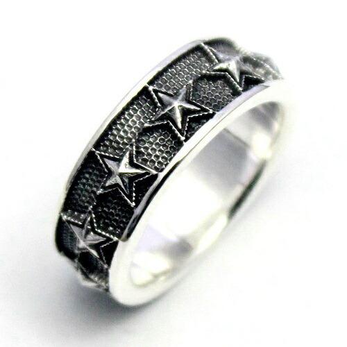 五芒星 スター 星 シルバーリング ペンタグラム リング 指輪 シルバー９２５ アクセサリー メンズ...