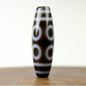 天珠 八眼天珠 黒 38×12mm ☆ 招福 菩薩の加護 : カルメロヤフー 